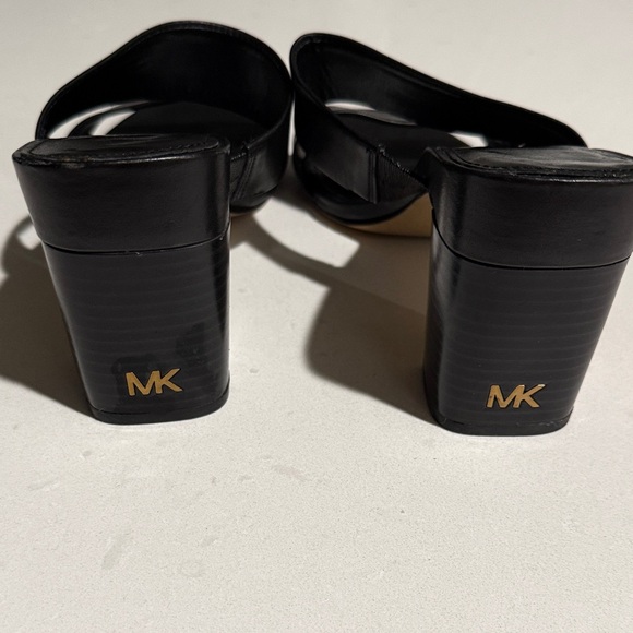 Michael Kors Black Leather Mules - Picture 2 of 3
